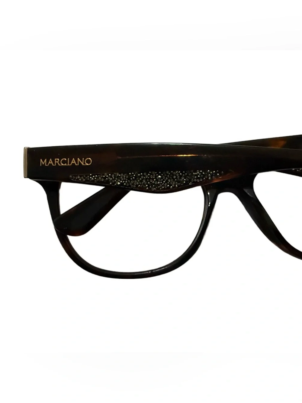 Marciano Matte Black Rounded Cat-Eye Glasses